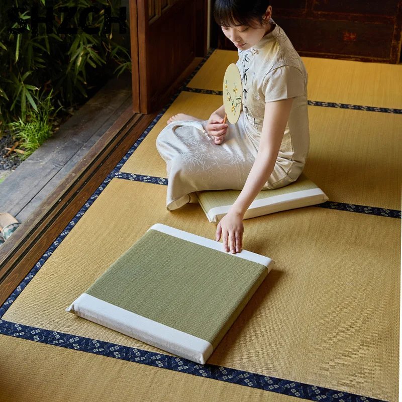 Japanese Japanese Square Rush Grass Floor Cushion Traditional Tatami Meditation Mat Bay Window Seat Handwoven Sitting Pad Boho Home Decor - Aliexpress Deal