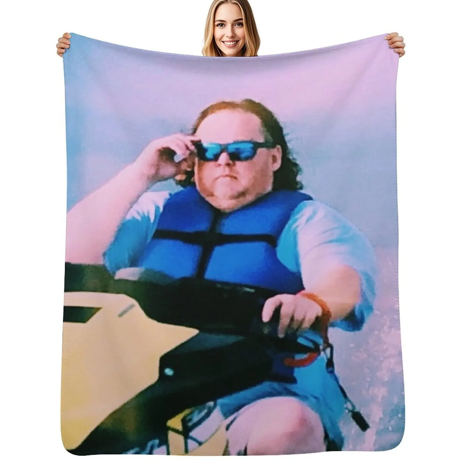 James Garretson Riding a Jet Ski Throw Blanket Thin Decorative Beds Blankets For Baby Warm Bed linens Vintage Blankets