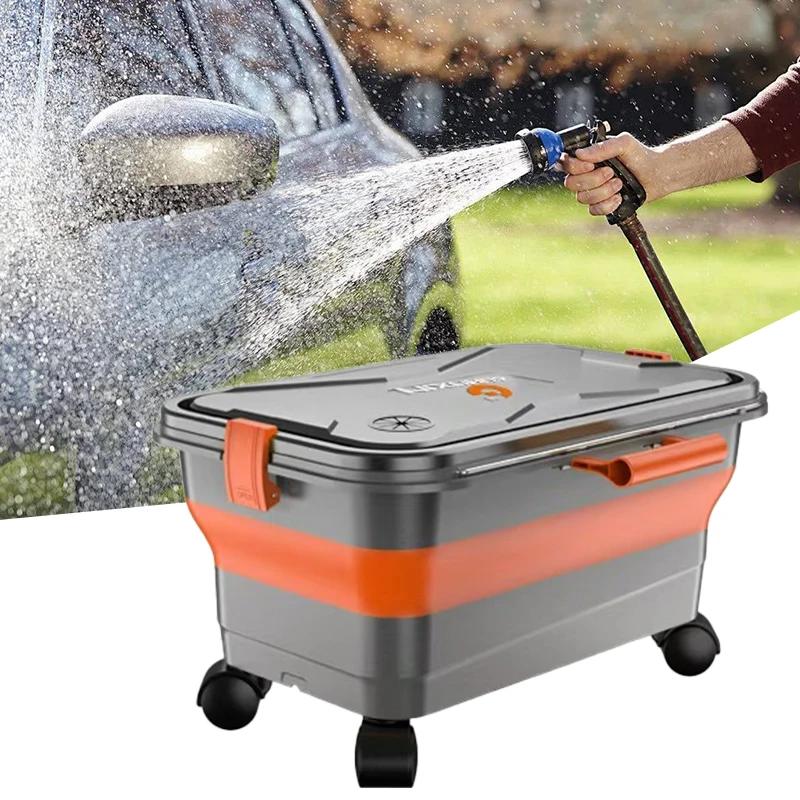 RV Portable Water Tank For Car Wash 22L Folding Water Container Special Bucket For Gardening Cleaning Outdoor Camping