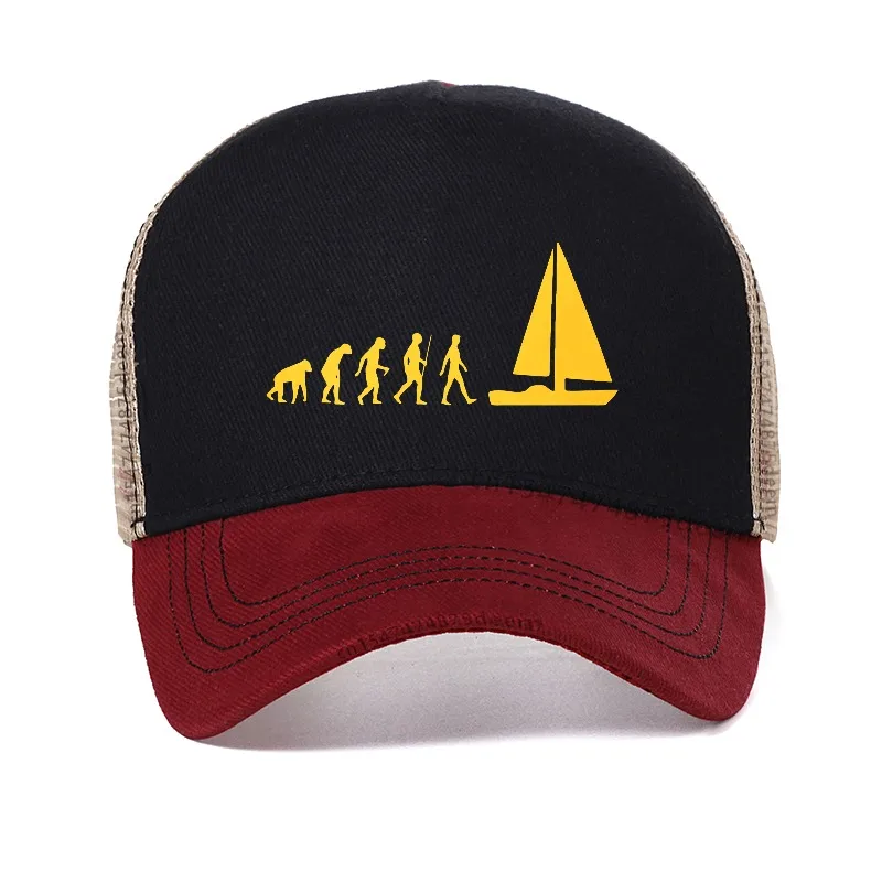 Fashion Evolution Sail Boat hat Men Summer Style mesh breathable visor Trucker hat man captain Baseball Cap Adjustable