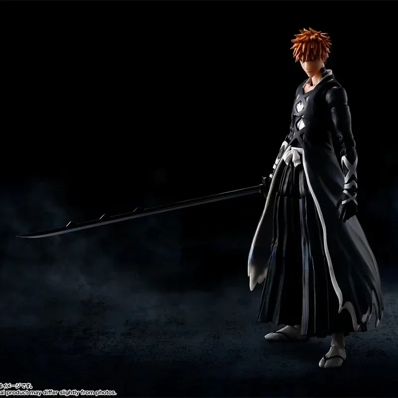 In Stock BANDAI Original S.H.Figuarts SHF Death God Kurosaki Ichigo Tensu Zangetsu Anime Action Figure Model Toy Collection Gift