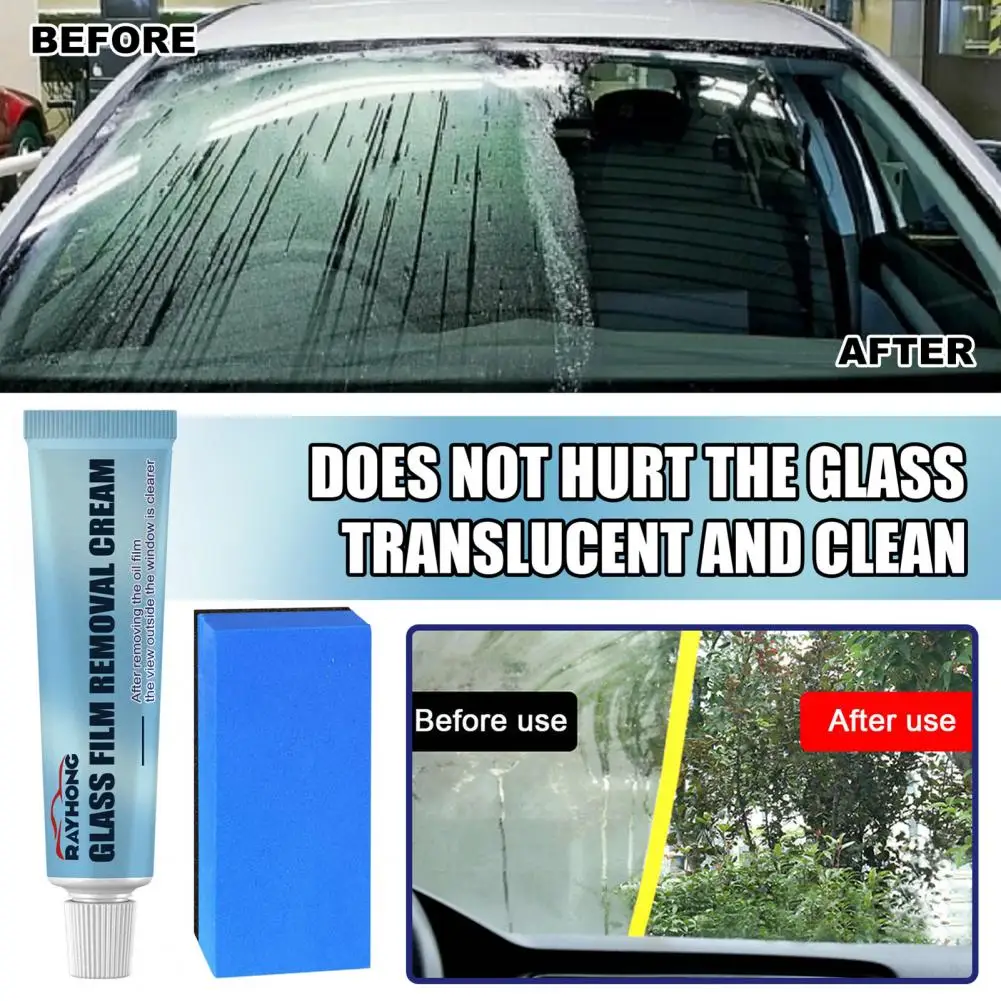 

1 Set 30g Oil Film Remover Anti-fog Car Care Car Glass Oil Film Removing Paste for Vehicle Car Glass Cleaning Oil Film Cleaner