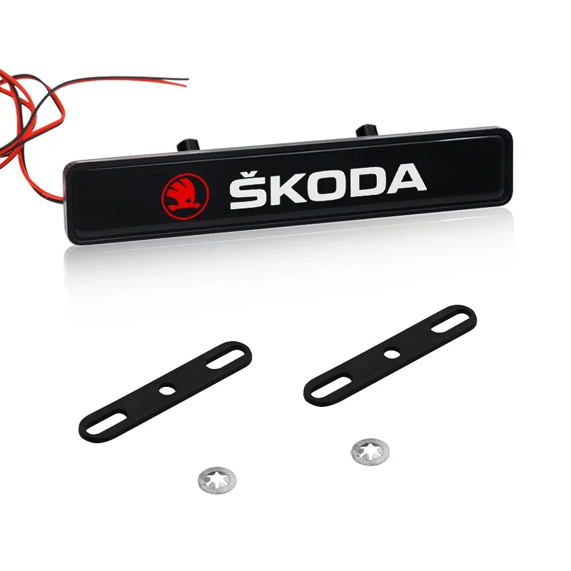 Car Front Grille Sticker Badge Car Head Grill Emblem LED Light Emblem For Skoda Octavia MK2 MK1 2 3 A5 A7 A8 Fabia Karoq Superb - view 3