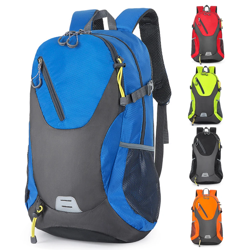 40L Mountaineering Bags Large-capacity Polyester Sports Rucksack with Reflective Tape Men Women Convenient for Climbing Storage