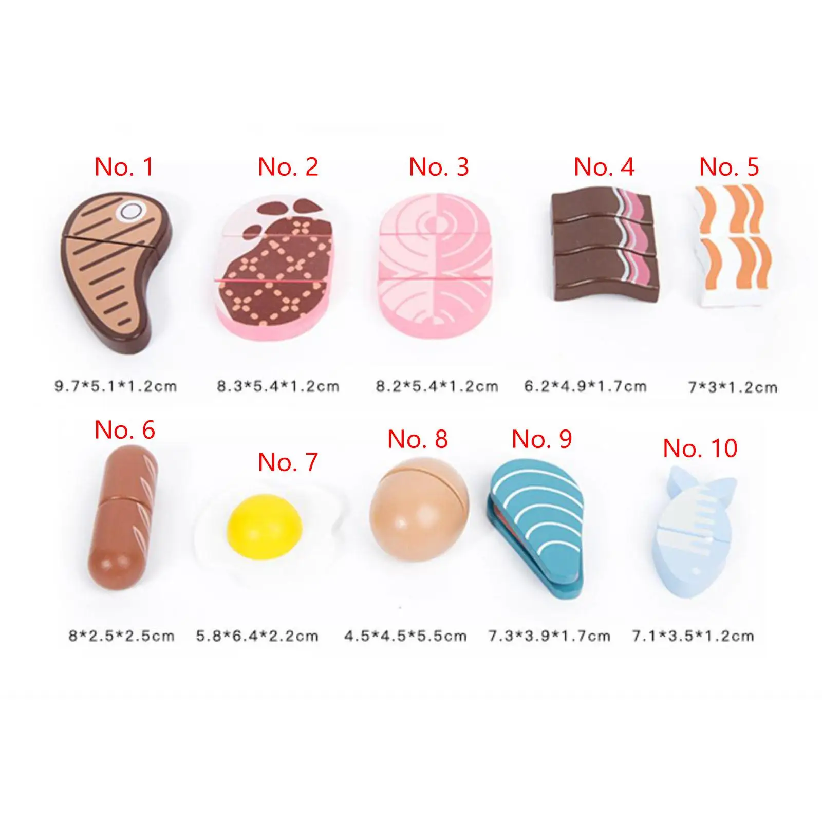 Holzspiellebensmittel-Set, Lernspielzeug, Montessori-Spielzeug, Küchenspielset für Kinder