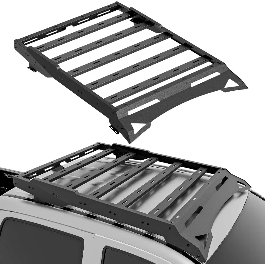 سلة شحن على السطح من الفولاذ عالي الجودة لرف السقف العلوي Tacoma متوافق مع 20052023 Tacoma Crew Cab شاحنة بيك اب متينة lu #1