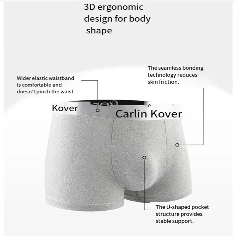 Men's underwear boxers cotton crotch sexy breathable boxers.