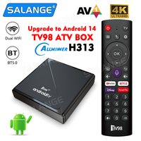 TV98 ATV Pro TV Box Android 14 Allwinner H313 Quad Core 8K 4K 5G 4G Dual Wifi BT5.0 Voice Remote 2GB 16GB iptv smart set top box