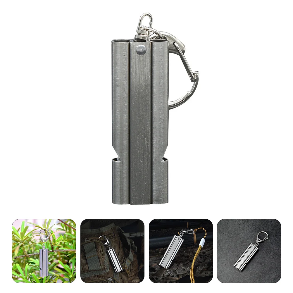 1 قطعة صافرة ديسيبل عالية الفولاذ المقاوم للصدأ الحكم في الهواء الطلق بقاء الطوارئ الرياضة صافرة المحمولة دائم بصوت عال هش #3