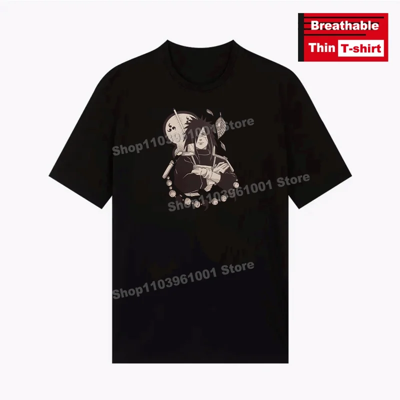 

Japanese Hot Animation Printing - Madara T Shirt y2k Harajuku Casual Men Women Short Sleeve Streetwear Breathable Thin Tees