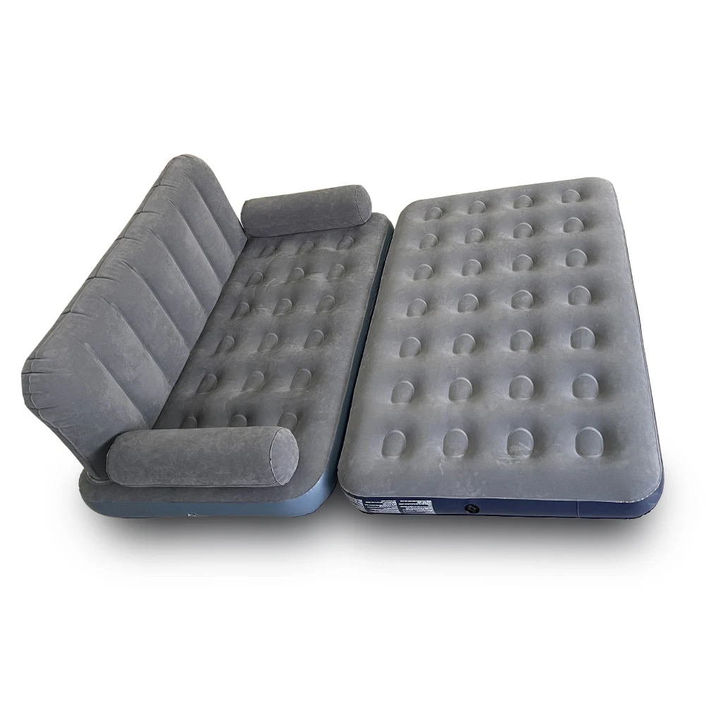 أريكة قابلة للنفخ، مرتبة هوائية متينة ومريحة، أريكة وسرير محمولة قابلة للنفخ مع مساند للذراعين #2