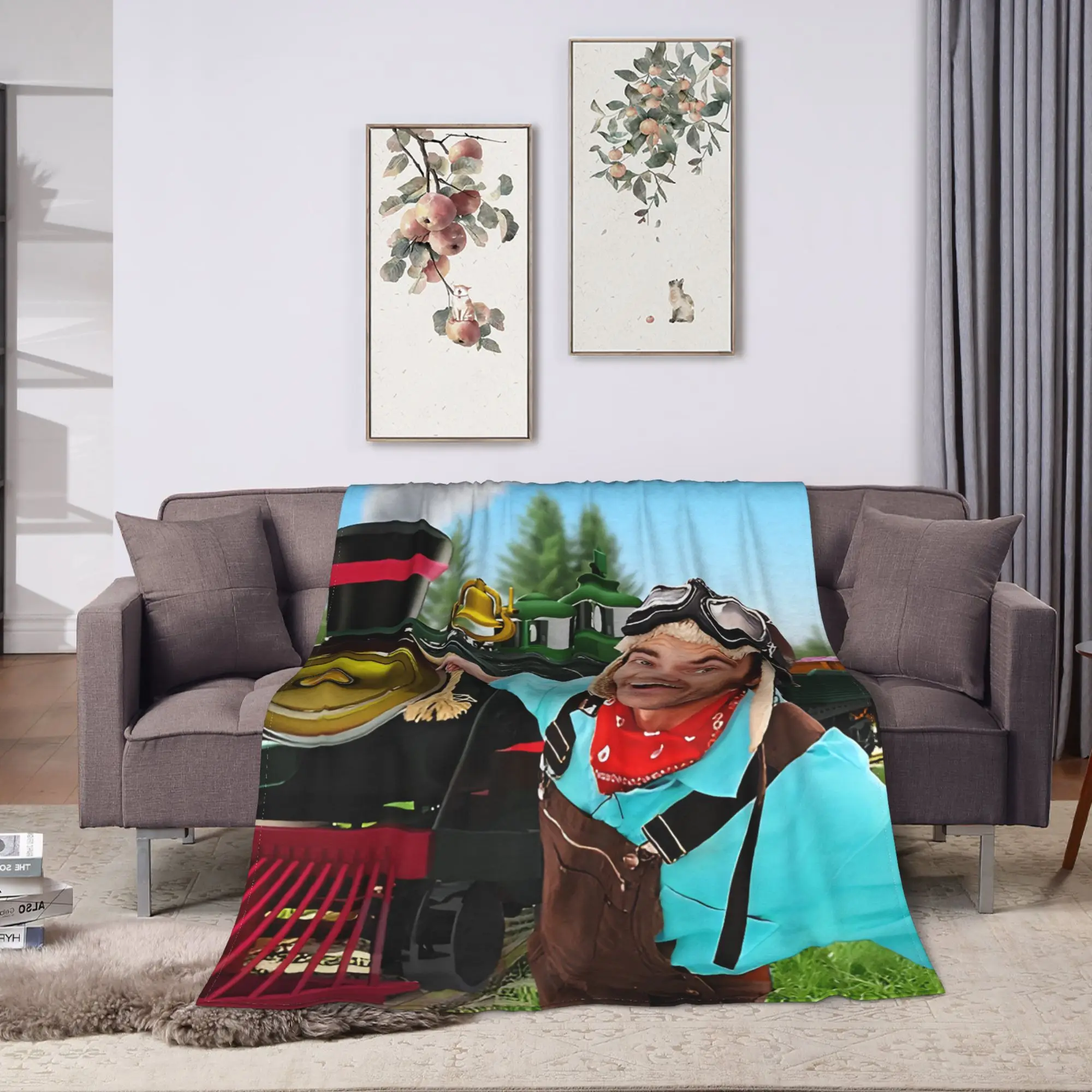 Danny Go Cartoon Blankets Quality Warm  Throw Blanket Winter Airplane Travel Couch Chair Fluffy Bedspread