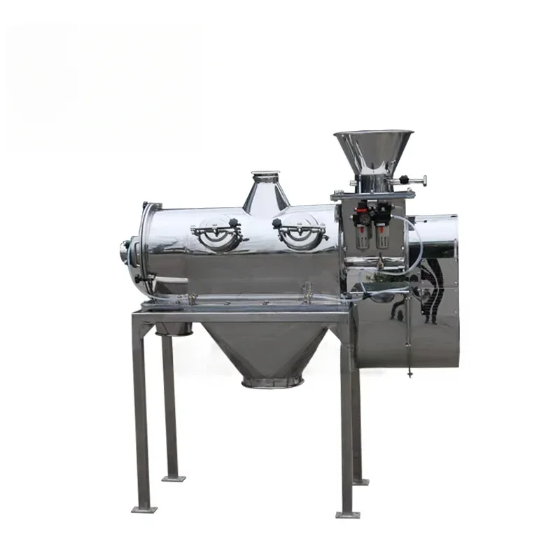 Stainless Steel Pepper Powder Sifting Machine Vibrating Sieve Centrifuge with Airflow & Motor Efficient Airflow Vibrating Sifter