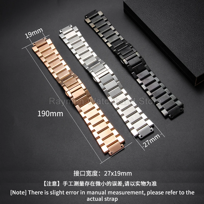 For Hublot Yubo Big Bang Classic Fusion Solid Steel Watch Strap 19x27mm Special Interface Special Buckle High Tensile Strength