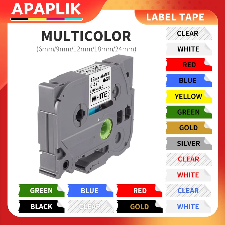 6/9/12/18/24mm For Brother Laminated Tape 231 Compatible For Tze-Label Tape tze231 For P-touch PTH110 P710BT H105 Label Printer