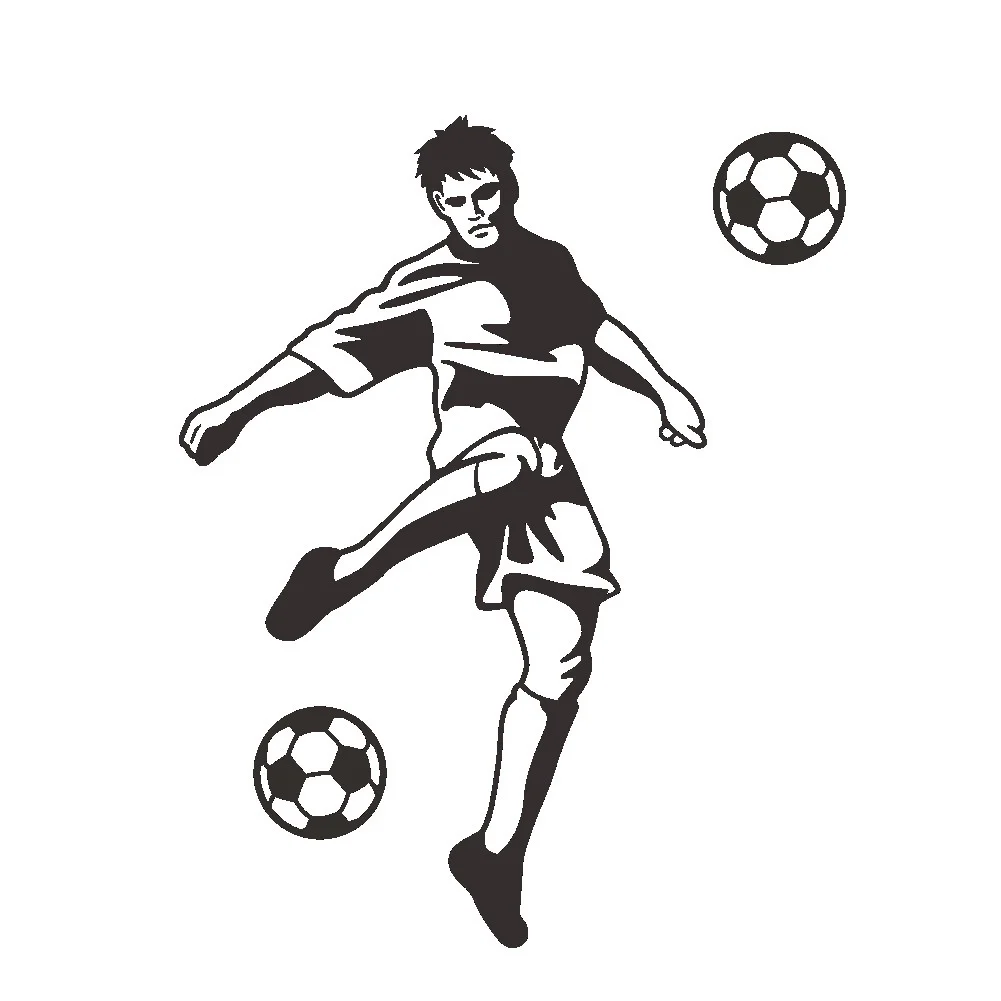 Football Themed Wall Sticker PVC Decal for Indoor Spaces Including For Bedroom Living Room Dormitory and Study Area