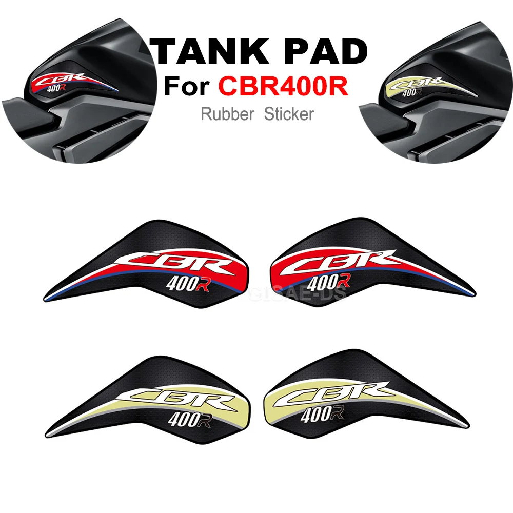 Motorcycle For Honda CBR400R CBR 400 R 400R Accessories Non-slip Side Fuel Tank Pad Stickers Waterproof Pad Rubber Decal Kit