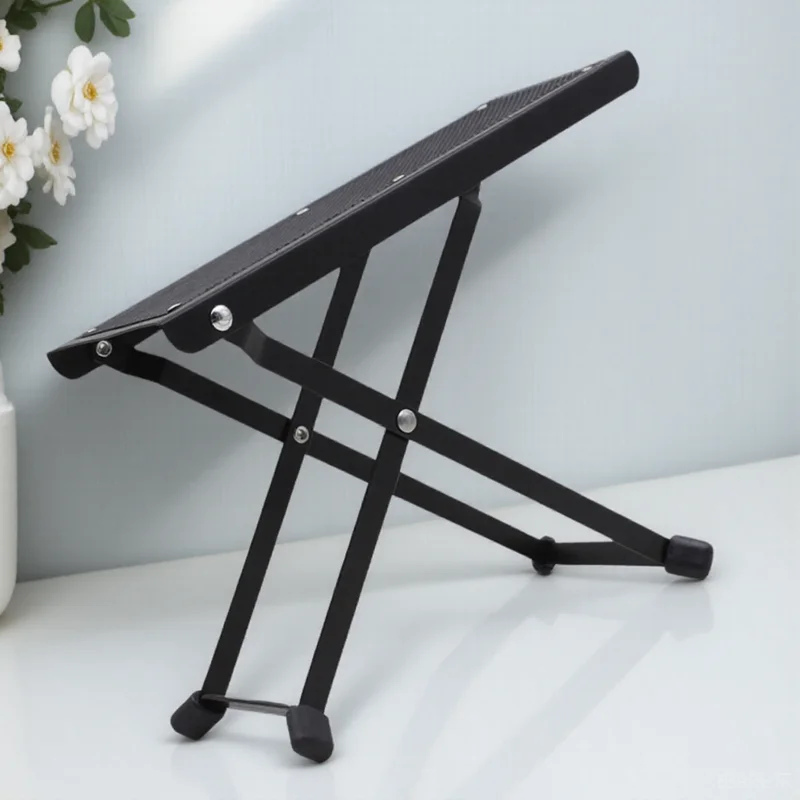 

Footstool For Guitarists Foldable Rest Sturdy Durable Ergonomic Design Practice Stool Musician Accessories Foot Stool Heavy Duty