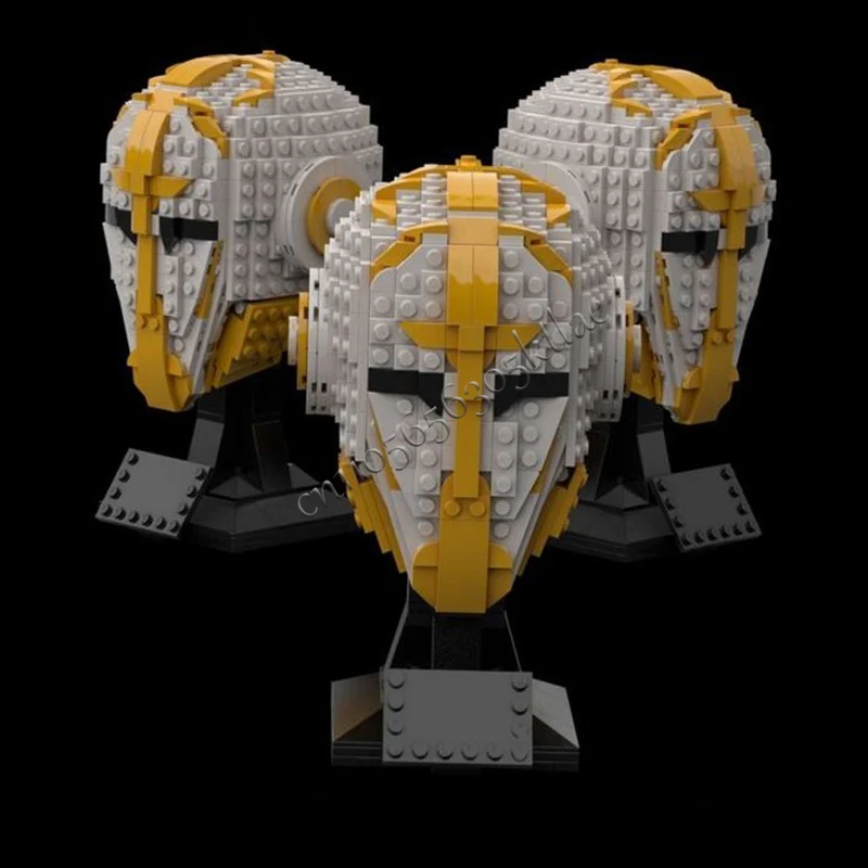 504 قطعة خطة النجوم MOC خوذة مخصصة Garde du معبد خوذة جمع MOC نموذج بناء كتلة الهندسة المعمارية التعليم هدية عيد ميلاد