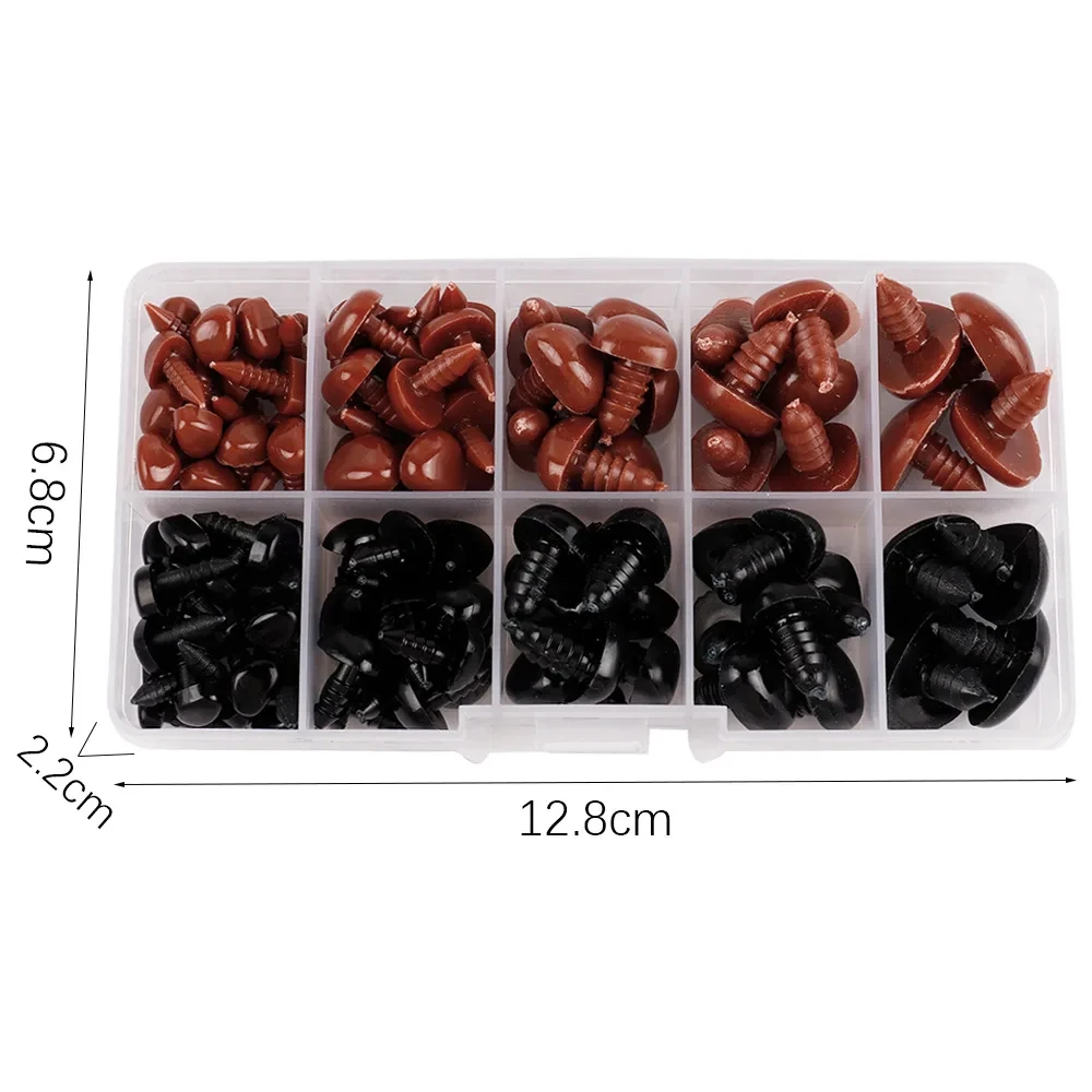 Set Safety Nose Eyes For Crochet Bear Dolls DIY Making Accessories Triangle Nose Plastic Eyes Hangmade Supplies