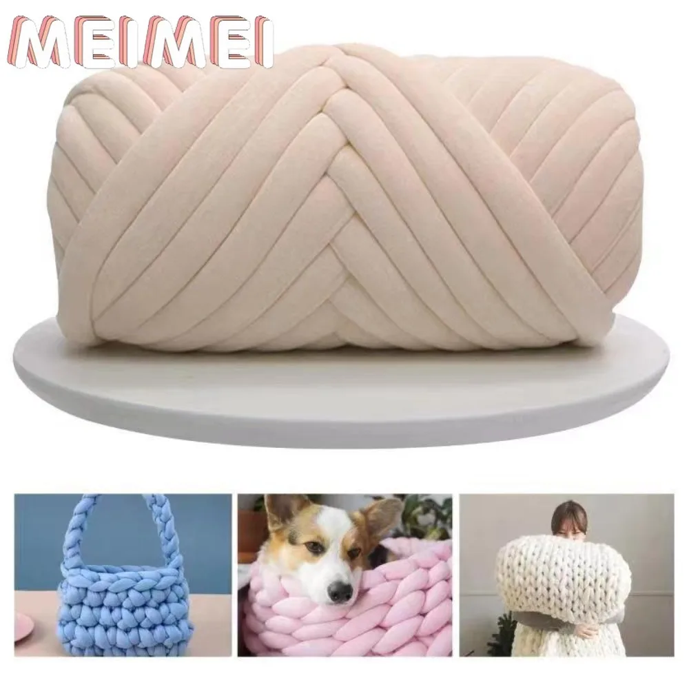 

Crystal Velvet Coarse Wool Handmade Woven DIY Craft Supplies Bag Cloth Seat Cushion Strip Pillow Blanket Velvet Handmade Tools