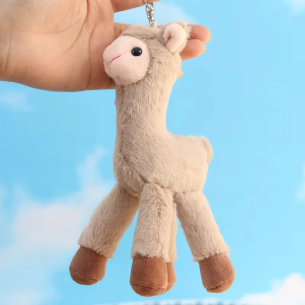Birthday Gift Cartoon Alpaca Keychain Plush Mini Backpack Bag Key Chain Car Key Pendant