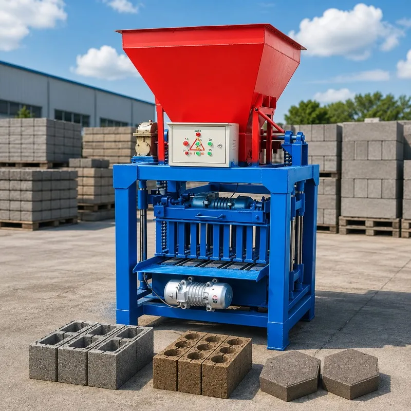 Concrete Brick Machine Hollow Block Machine for Sand Cement Bricks Smooth Hopper Feeding