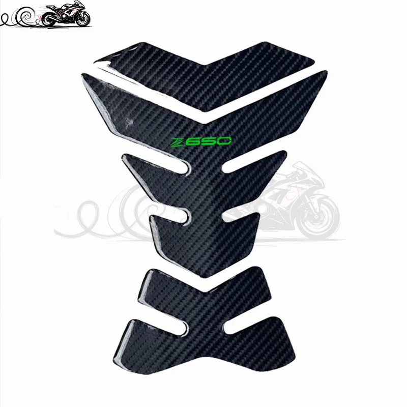 For Kawasaki Z650 Z 650 ER-6N ER 6N ER6N 3D Fiber Motorcycle Fuel Tank Pad Cover Protector Decal Stickers Fish Bone Sticker view 6