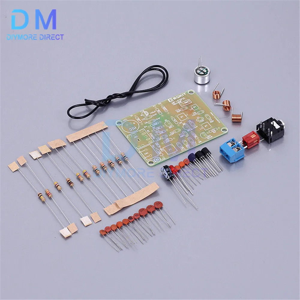 FM Wireless Transmitter Module DIY Kit 88-108MHz Electronic Frequency Microphone Stereo Radio Board Parts Adjustable DC 3V 6V