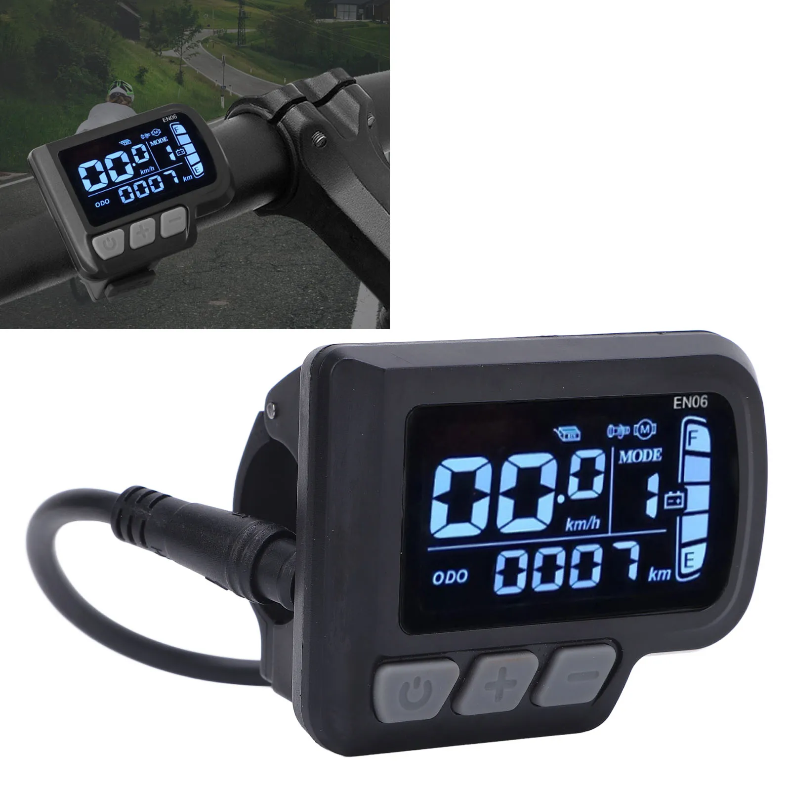 

Electric Scooter LCD Panel Electric Scooter LCD Panel LCD-EN06 Panel with USB 6 Pin Water Resistant Connector 24-48V
