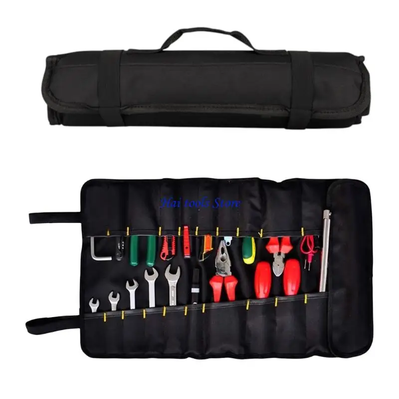 X37E Roll Up Design Tool Organizers Bag With Multiple Compartments For Home Tool