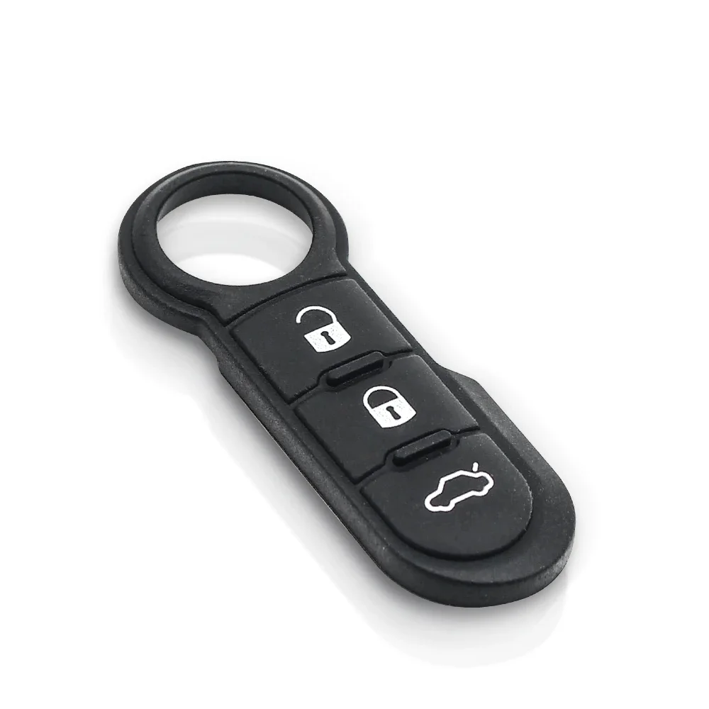 KEYYOU Flip Remote Car Key Case Shell Auto Rubber Button Pad For Fiat 500 Panda Punto Bravo For Citroen For Peugeot 3 Buttons