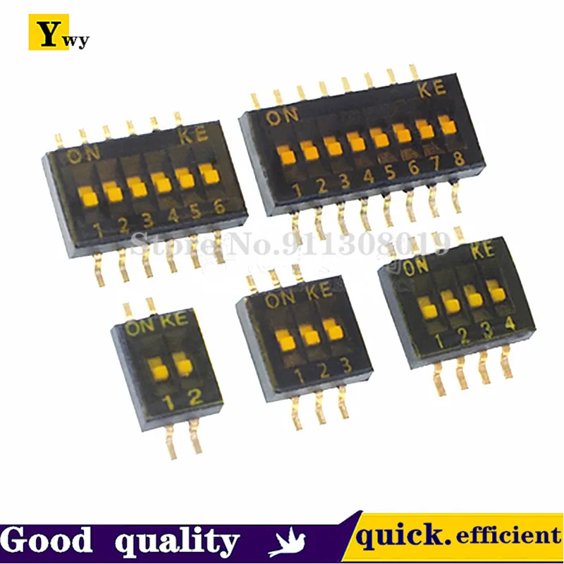 10PCS/LOT KE DIP switch 1.27 1P/2P/3P/4P/5/6/8/10P bit DSHP04TSGER 1.27MM