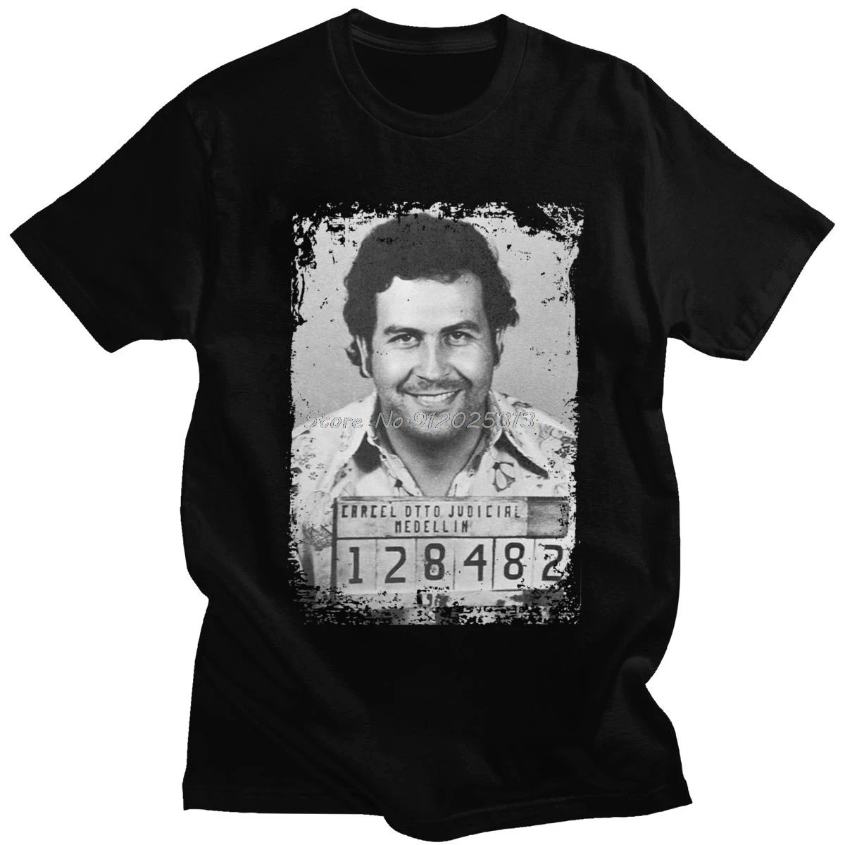 Vintage Pablo Escobar T Shirt Men Soft Cotton Casual T-shirt Short Sleeve Narcos Tee Tops Slim Fit Fashion Tshirt Apparel