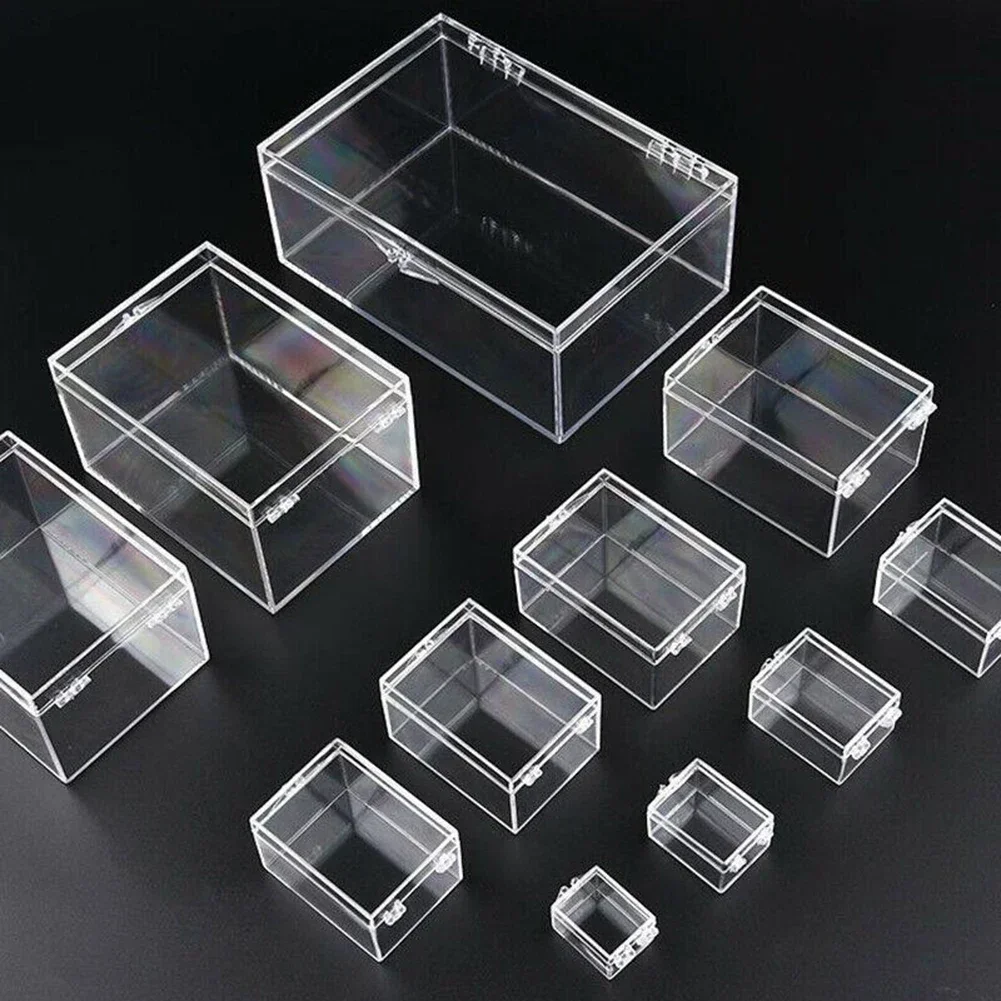 PVC Square Clear Candy Gifts Chocolate Box Car Model Dust Proof Protection Jewelry Display Potato Tomato Storage Container 1pc