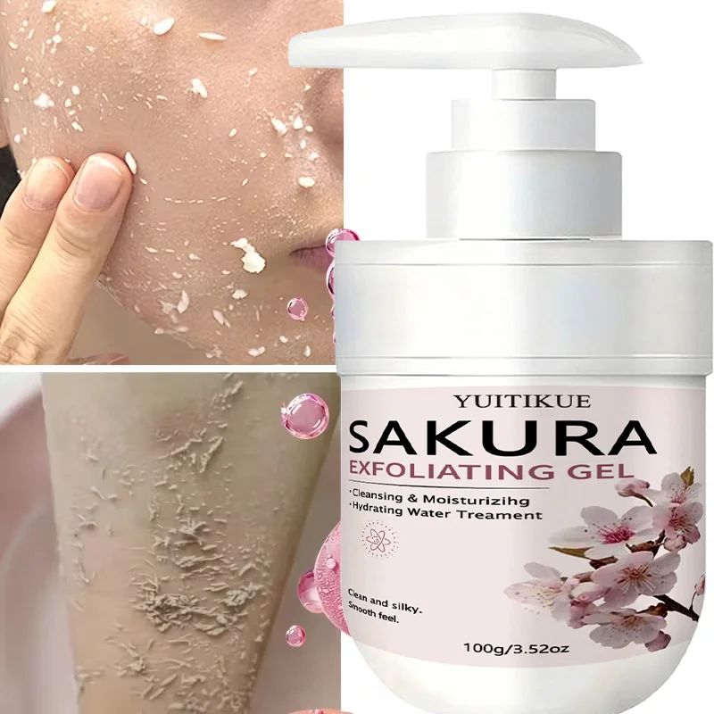 YUITIKUE Sakura Exfoliating Gel | Cleansing & Hydrating for Silky, Smooth Skin | Gentle Exfoliator 100g