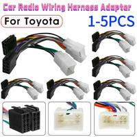 1-5Pcs Car Radio ISO Wiring Harness Adapter ISO Car Radio Wiring Harness Stereo Plug Adapter For Toyota Camry Echo Hilux Kluger