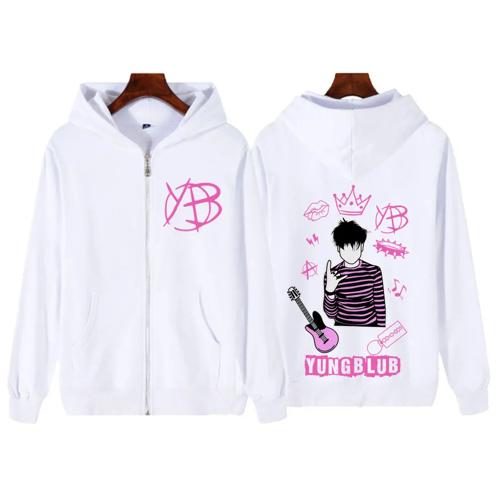 Singer Yungblud IDOLS Fashion Graphics Zipper Hoodie Men Women Loose Casual Aesthetics Tracksuit Harajuku Hip-hop Zip Up Jacket