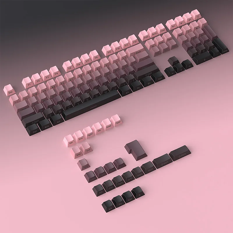 Side engraved luminous 134 key small full set 0EM height PBT material dual color