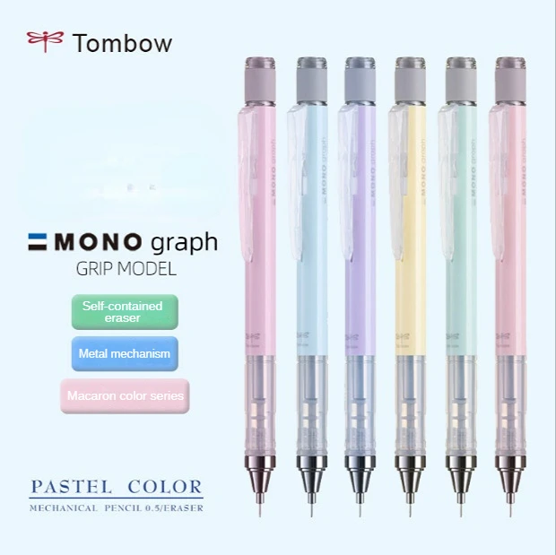 1pc TOMBOW MONO Graph Shake Out Lead Mechanical Pencil 0.5mm Cute Creative Modeling Student Stationery Neon/Pastel Color