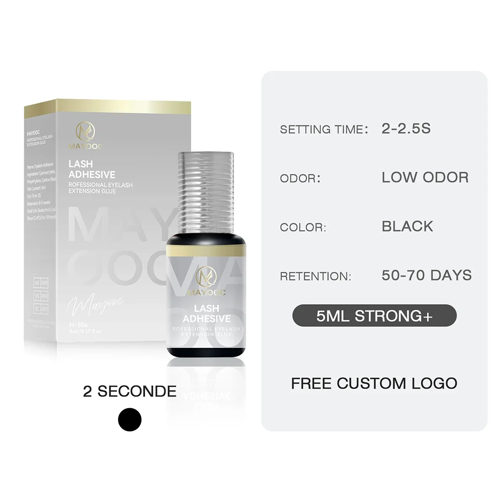 5/10PCS 0.3 Sec Eyelash Extension Glue Fast Dry Individual Lashes Glue Sensitive Eye Black Eyelash Glue Lash Free Custom Logo