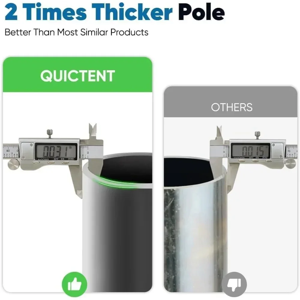 

10x15 ft Heavy Duty Car Canopy Galvanized Frame Carport Outdoor Party Tent Boat Shelter with 3 Reinforced Steel Cables - White