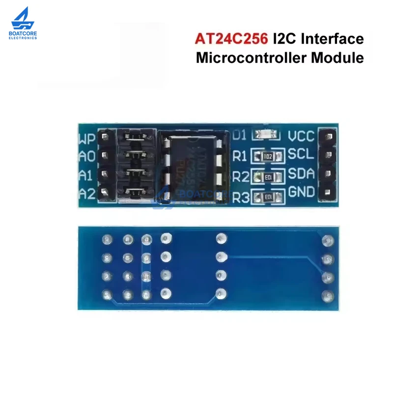 1PCS AT24C256 EEPROM Memory Module I2C IIC Interface 8P Power Supply Indicator Pull Up Resistor Direct Jumper Setting