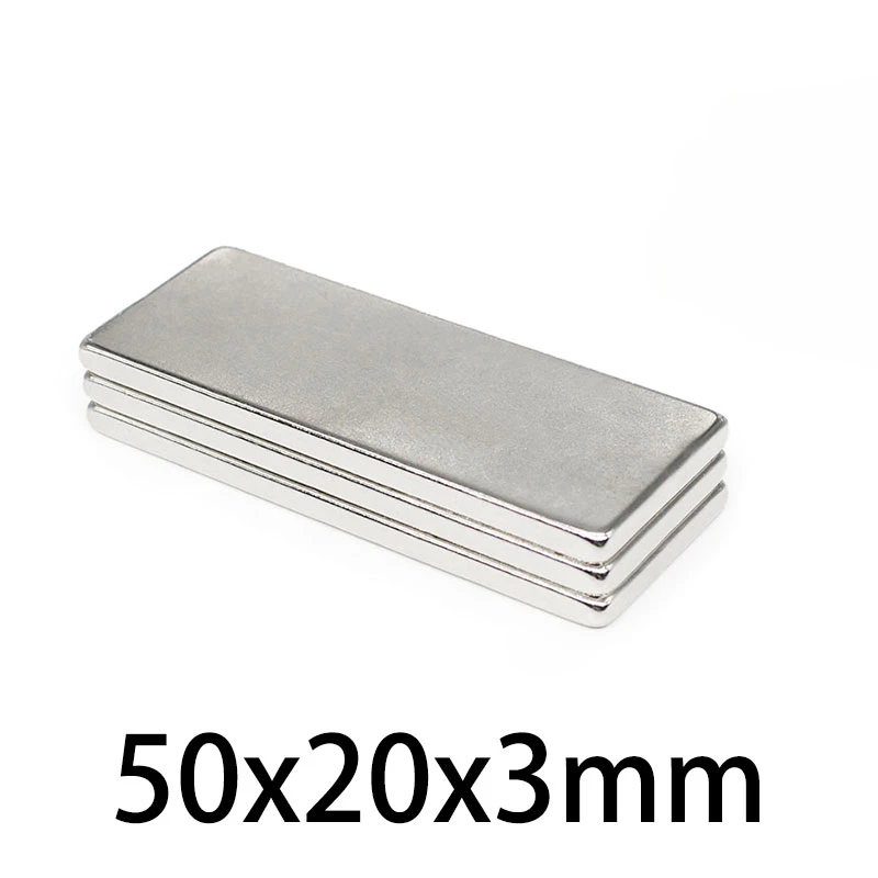 2/5/10/20PCS 50x20x3mm Strong Powerful Magnets N35 Block Permanent Magnet 50x20x3 Rare Earth Magnets 50*20*3  Neodymium Magnet