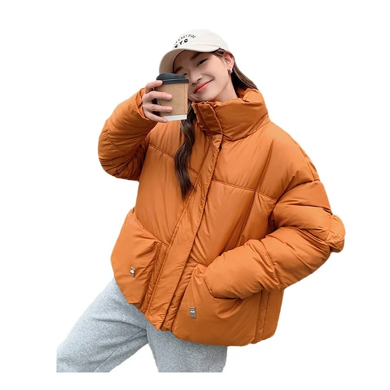 

2023 New Winter Jacket Thick Warm Women's Parkas Korean Fashion Down Cotton Jackets Causal Solid Bread Coats Parka Outwear