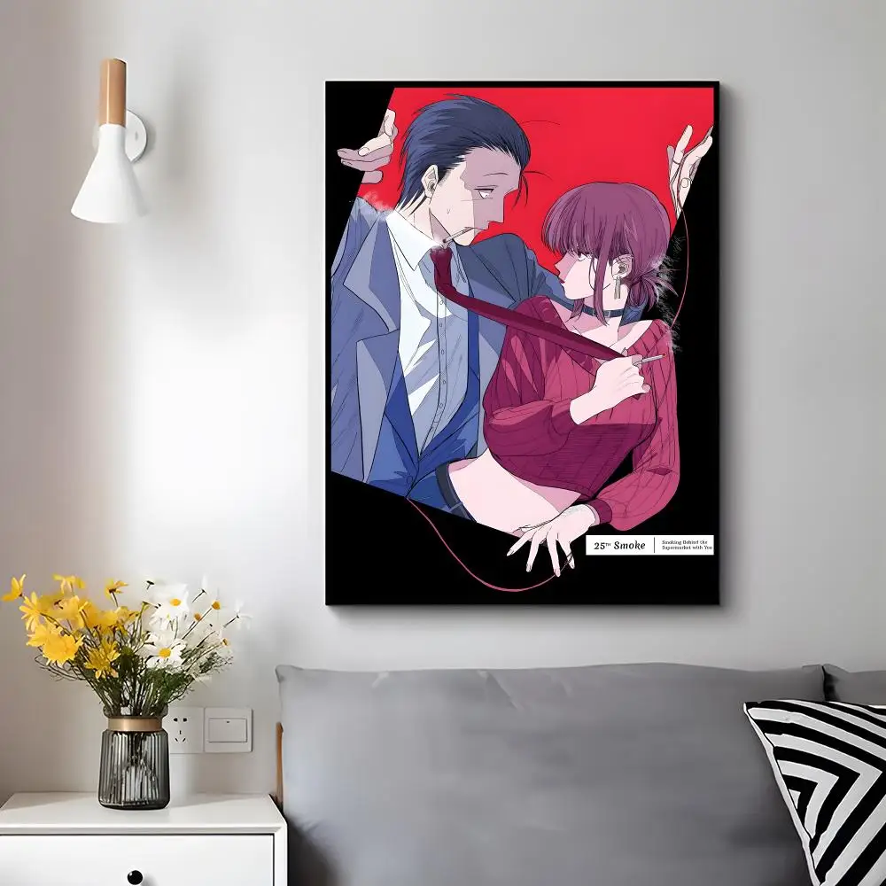Manga Romance Smoking Behind The Supermarket With You Poster Trendy Aesthetic Wall Decor for Dorm & Bedroom
