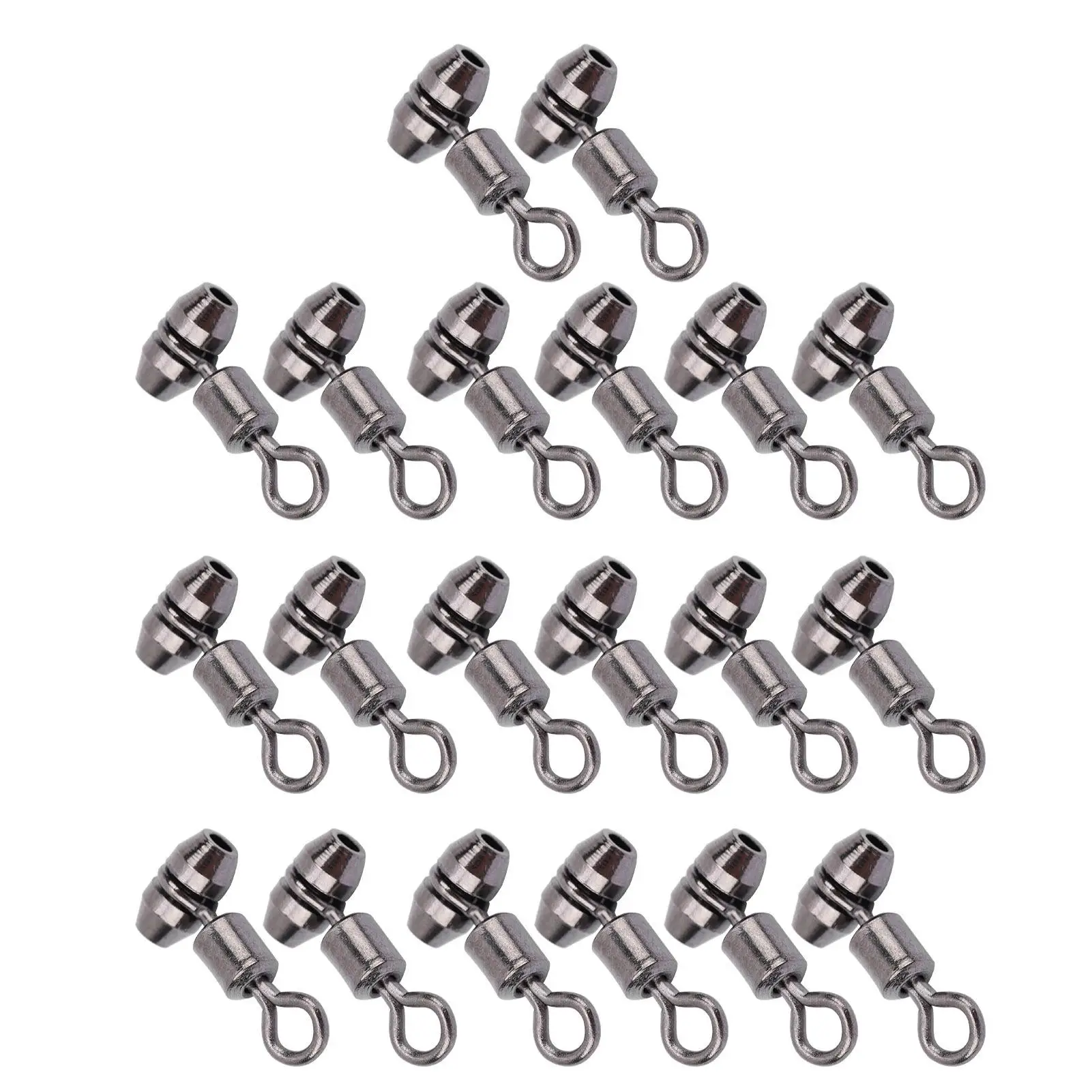 20PCS Interlock Fishing Swivels & Snap Connectors for Hooks & Lures - Rolling Fishing Accessories