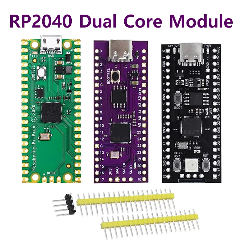 Raspberry Pi Pico Board RP2040 Dual-Core 264KB ARM Low-Power Microcomputers High-Performance Cortex-M0+ Processor