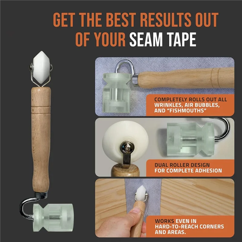 

Seam Tape Roller - RV Roof Roller Tool Dual Design Seam Roller Roofing Tool & Sound Deadening Roller Tool