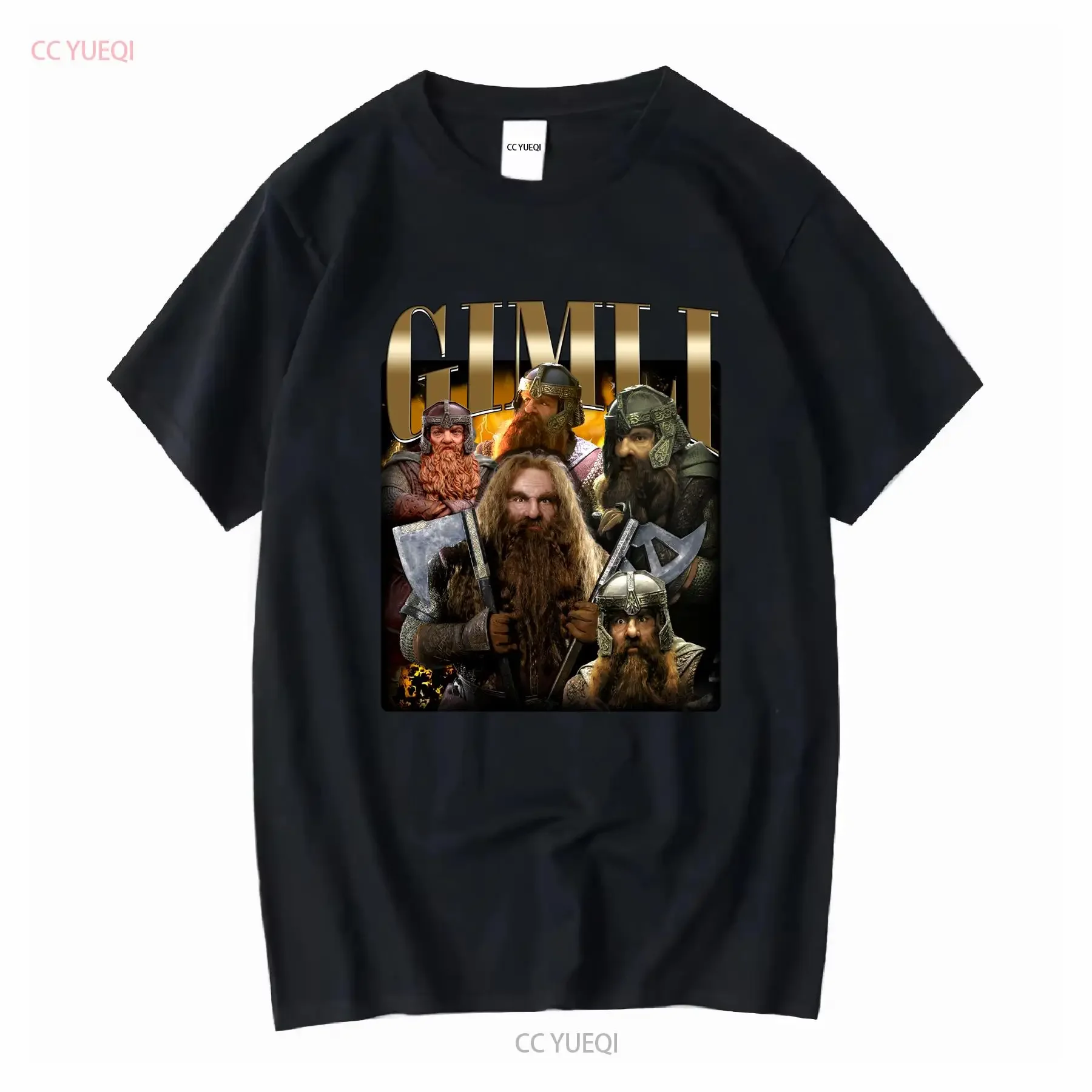 Retro Gimli T Shirt LOTR Bootleg John Rhys Davies long or short sleeves vintage Washed Top For Everyday Wear fashion